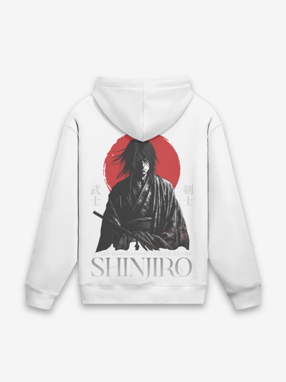 Shinjiro Hoodie - 進次郎 — Rückansicht mit Grafik-Design