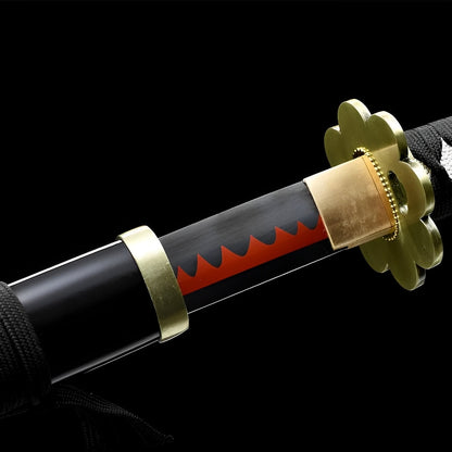 Shusui Katana (One Piece) - シュスイ — Griff-Detail mit Rochenhaut und Menuki