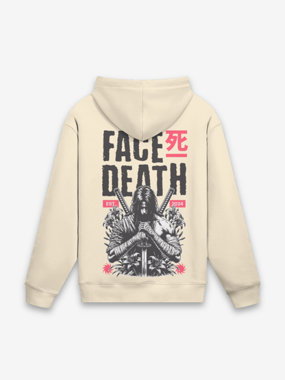 Todesgesicht Hoodie - 死の顔 — Rückansicht mit Grafik-Design