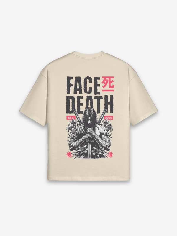 Todesgesicht T-Shirt - 死の顔 — Rückansicht mit Grafik-Design