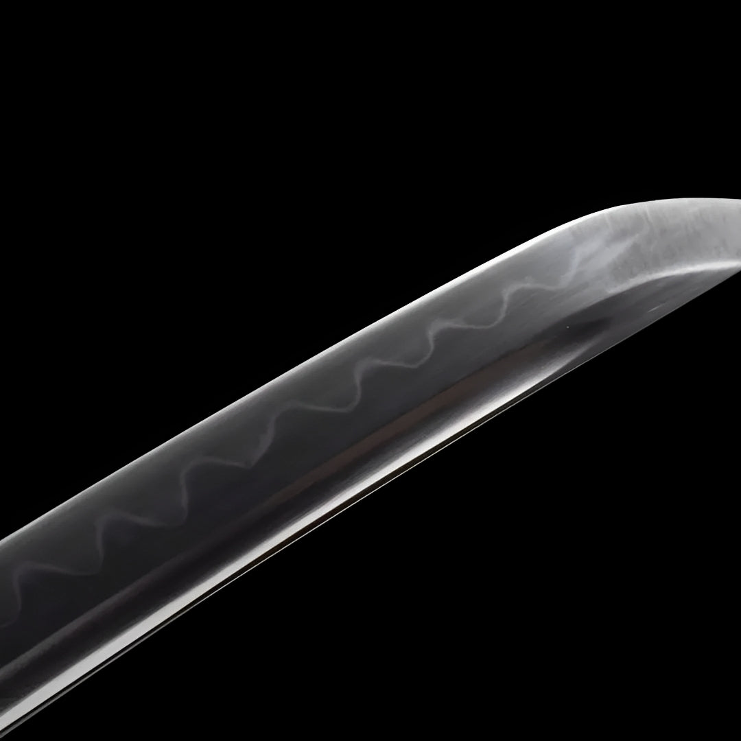 Tsukihana Wakizashi (T10-Stahl) - 月華 — Griff-Detail mit Ito-Wicklung