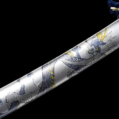 Tsukihana Wakizashi (T10-Stahl) - 月華 — Klingen-Detail Nahaufnahme