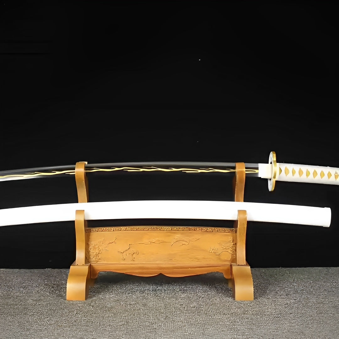 Zenitsu Katana (Demon Slayer) - ゼンイツ — komplettes Set mit Seidenbeutel und Zertifikat