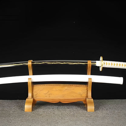Zenitsu Katana (Demon Slayer) - ゼンイツ — komplettes Set mit Seidenbeutel und Zertifikat